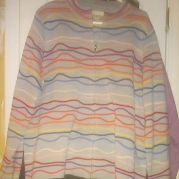 Coldwater Creek Jackets & Blazers - Coldwater Creek Pastel Wave Pattern Jacket